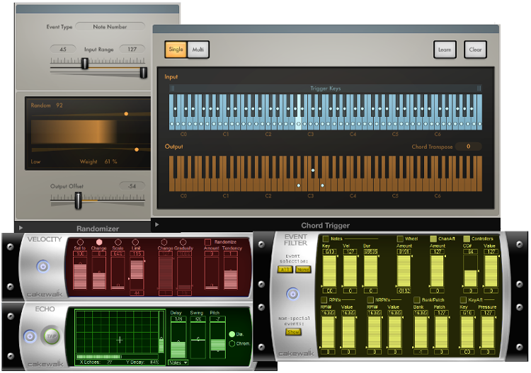 various MIDI plug-ins